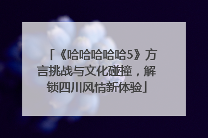 《哈哈哈哈哈5》方言挑战与文化碰撞，解锁四川风情新体验