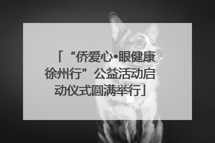 “侨爱心•眼健康徐州行”公益活动启动仪式圆满举行