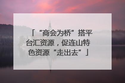 “商会为桥”搭平台汇资源，促连山特色资源“走出去”