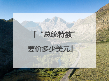 “总统特赦”要价多少美元