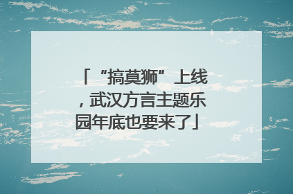 “搞莫狮”上线，武汉方言主题乐园年底也要来了