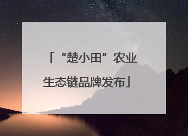 “楚小田”农业生态链品牌发布