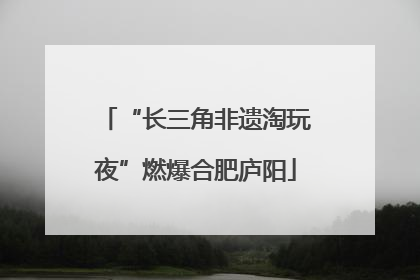 “长三角非遗淘玩夜”燃爆合肥庐阳