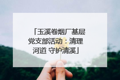 玉溪卷烟厂基层党支部活动：清理河道 守护清溪
