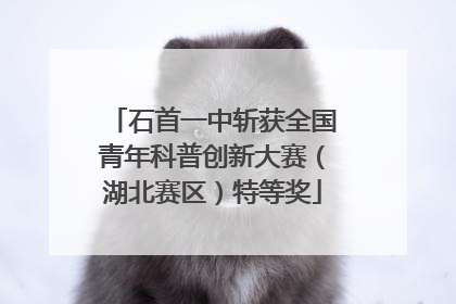 石首一中斩获全国青年科普创新大赛（湖北赛区）特等奖