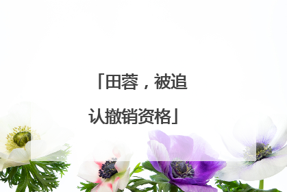 田蓉，被追认撤销资格