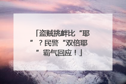 盗贼挑衅比“耶”？民警“双倍耶”霸气回应！