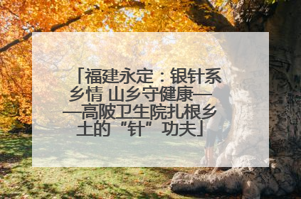 福建永定：银针系乡情 山乡守健康——高陂卫生院扎根乡土的“针”功夫