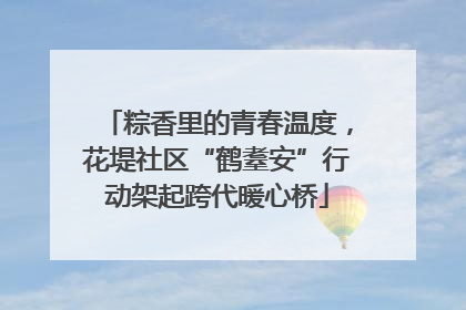 粽香里的青春温度，花堤社区“鹤耋安”行动架起跨代暖心桥