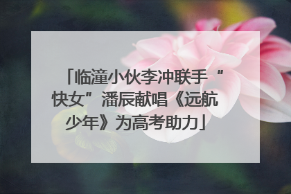 临潼小伙李冲联手“快女”潘辰献唱《远航少年》为高考助力