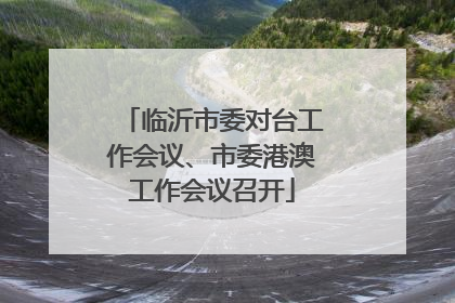 临沂市委对台工作会议、市委港澳工作会议召开