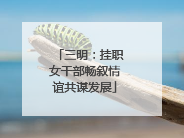 三明：挂职女干部畅叙情谊共谋发展