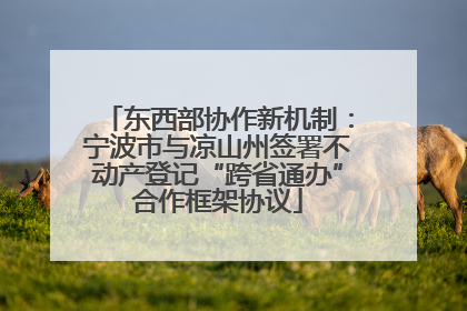 东西部协作新机制：宁波市与凉山州签署不动产登记“跨省通办”合作框架协议