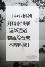 中亚班列开辟水铁联运新通道 物流综合成本降四成