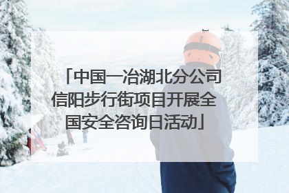 中国一冶湖北分公司信阳步行街项目开展全国安全咨询日活动