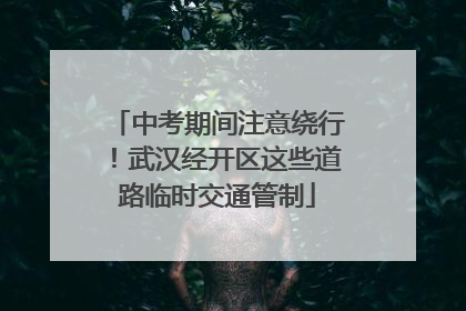 中考期间注意绕行！武汉经开区这些道路临时交通管制