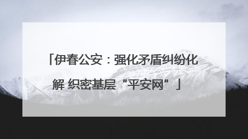 伊春公安：强化矛盾纠纷化解 织密基层“平安网”