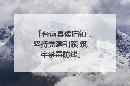 台前县侯庙镇：坚持党建引领 筑牢禁毒防线