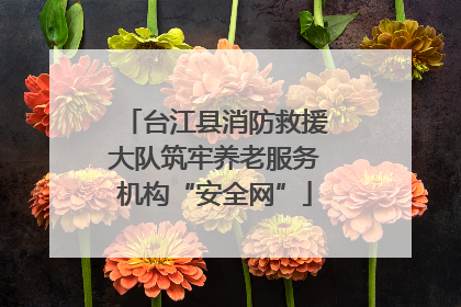 台江县消防救援大队筑牢养老服务机构“安全网”