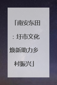南安东田：圩市文化焕新助力乡村振兴