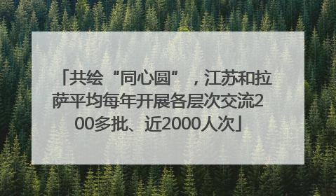 共绘“同心圆”，江苏和拉萨平均每年开展各层次交流200多批、近2000人次