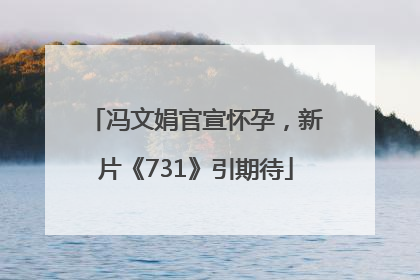 冯文娟官宣怀孕，新片《731》引期待