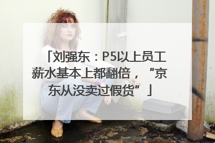 刘强东：P5以上员工薪水基本上都翻倍，“京东从没卖过假货”