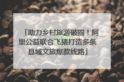 助力乡村旅游破圈！阿里公益联合飞猪打造多条县域文旅爆款线路