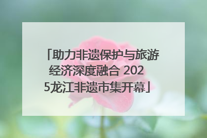 助力非遗保护与旅游经济深度融合 2025龙江非遗市集开幕