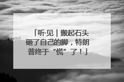 听·见｜搬起石头砸了自己的脚，特朗普终于“慌”了！