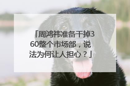周鸿祎准备干掉360整个市场部，说法为何让人担心？