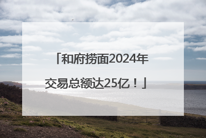 和府捞面2024年交易总额达25亿！