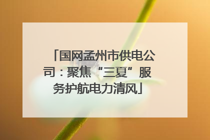 国网孟州市供电公司：聚焦“三夏”服务护航电力清风