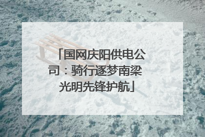 国网庆阳供电公司：骑行逐梦南梁 光明先锋护航