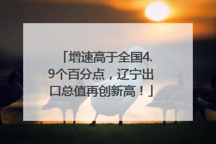 增速高于全国4.9个百分点，辽宁出口总值再创新高！