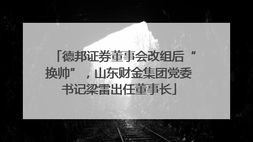 德邦证券董事会改组后“换帅”，山东财金集团党委书记梁雷出任董事长