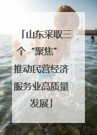 山东采取三个“聚焦” 推动民营经济服务业高质量发展