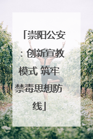 崇阳公安：创新宣教模式 筑牢禁毒思想防线