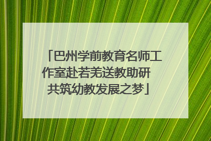 巴州学前教育名师工作室赴若羌送教助研 共筑幼教发展之梦
