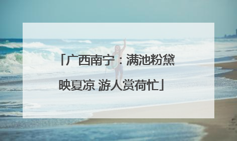 广西南宁：满池粉黛映夏凉 游人赏荷忙