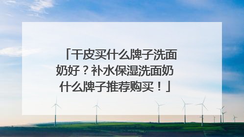 干皮买什么牌子洗面奶好？补水保湿洗面奶什么牌子推荐购买！