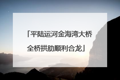 平陆运河金海湾大桥全桥拱肋顺利合龙