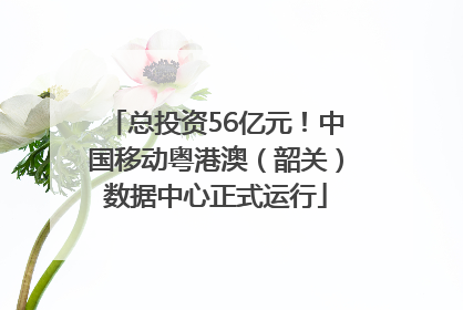 总投资56亿元！中国移动粤港澳（韶关）数据中心正式运行