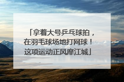 拿着大号乒乓球拍，在羽毛球场地打网球！这项运动正风靡江城