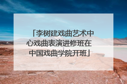 李树建戏曲艺术中心戏曲表演进修班在中国戏曲学院开班