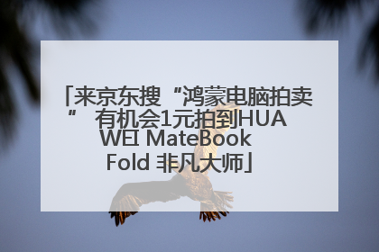 来京东搜“鸿蒙电脑拍卖” 有机会1元拍到HUAWEI MateBook Fold 非凡大师