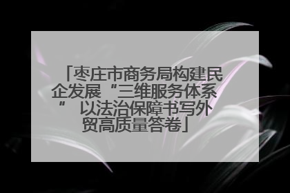 枣庄市商务局构建民企发展“三维服务体系” 以法治保障书写外贸高质量答卷