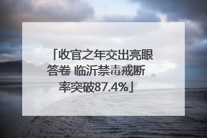 收官之年交出亮眼答卷 临沂禁毒戒断率突破87.4%