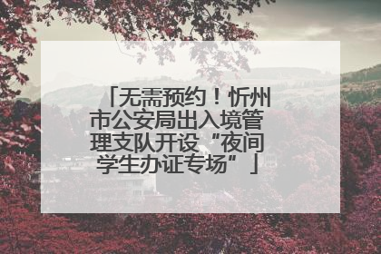 无需预约！忻州市公安局出入境管理支队开设“夜间学生办证专场”