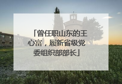 曾任职山东的王心富，履新省级党委组织部部长
